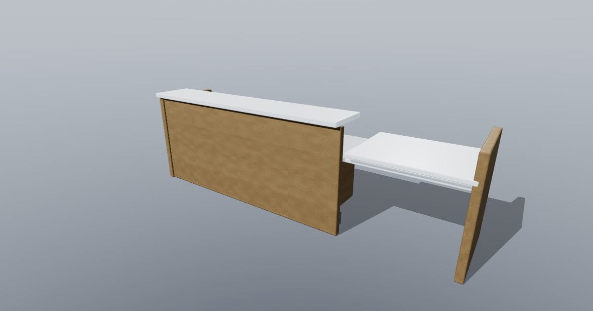 Nurse station with low accessible counter