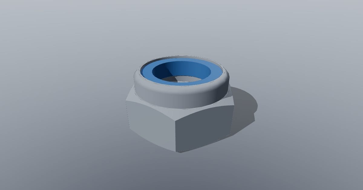 Nylon-insert lock nut M6