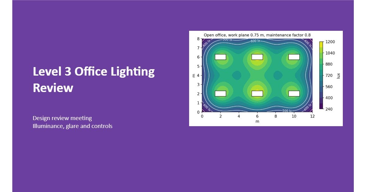 Office lighting design review (PowerPoint)