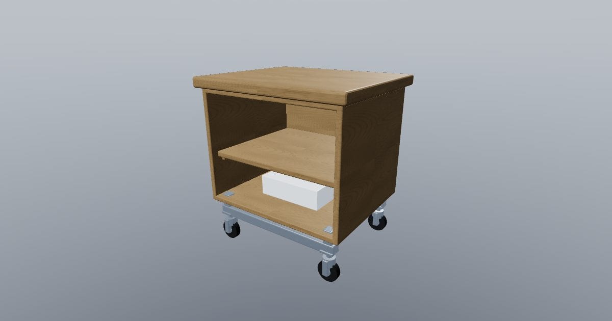 Office printer stand with storage