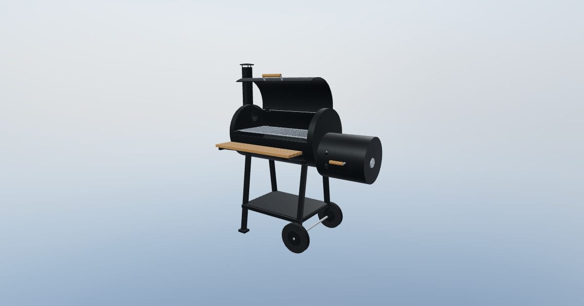 Offset barbecue smoker