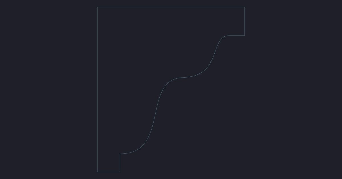 Ogee crown - Moulding Profile and 1 m Extrusion