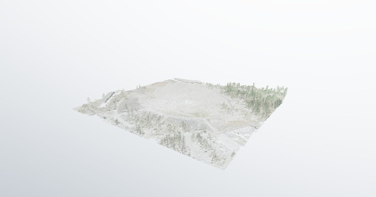 Old Faithful geyser basin, aerial LiDAR (E57)