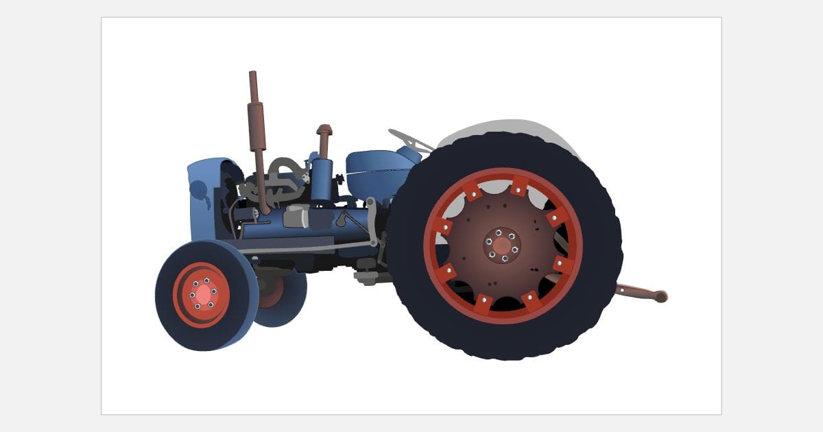 Old farm tractor