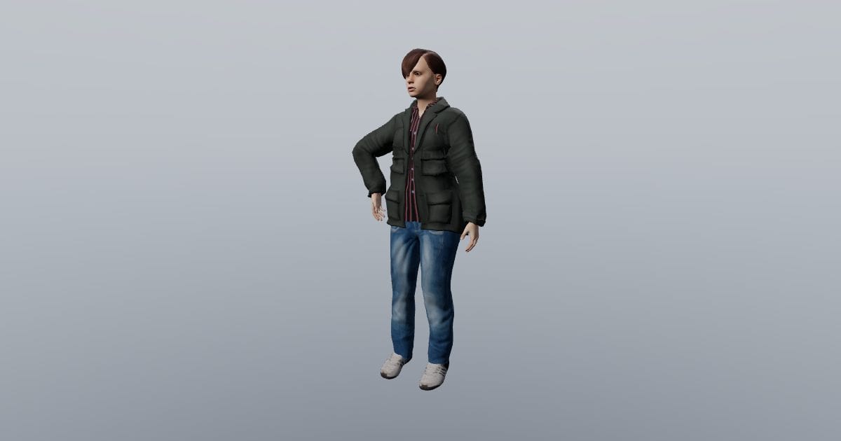 One hand on hip - 3D Person, Standing