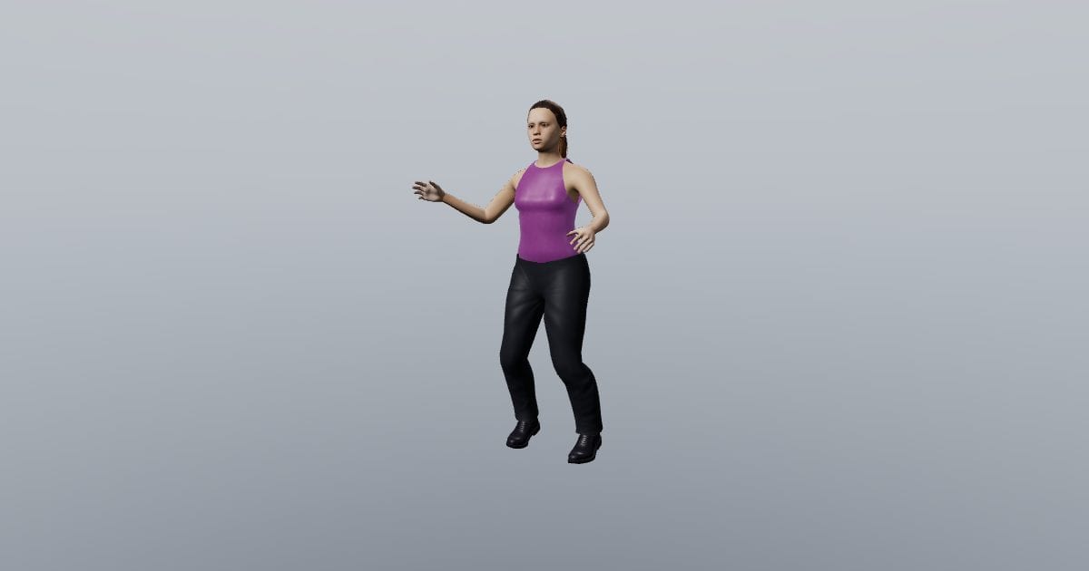 Open arm groove - Dancing 3D Person, Animated