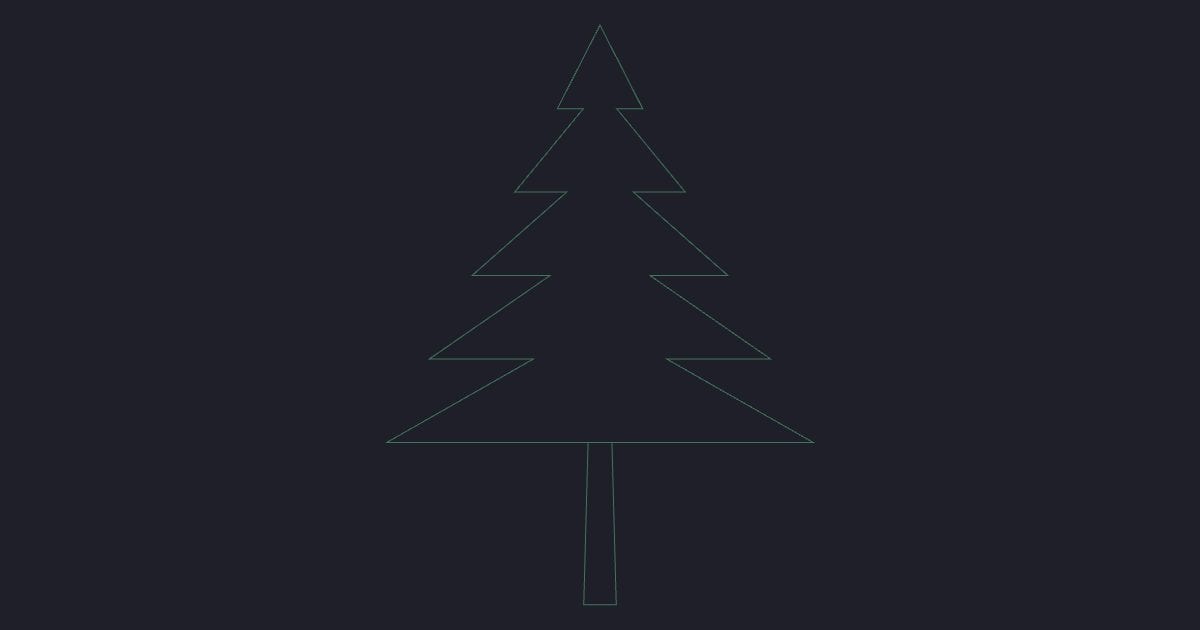 Open conifer medium elevation - CAD Block
