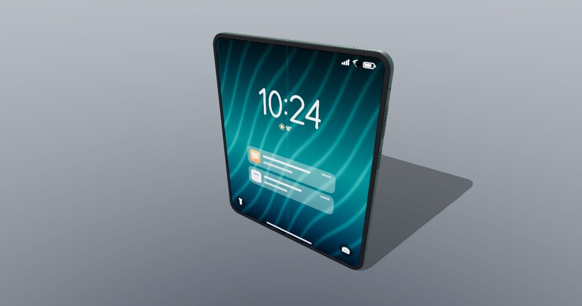 Open foldable phone