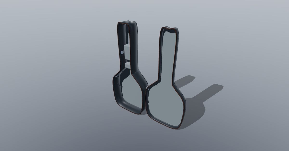 Open guitar case