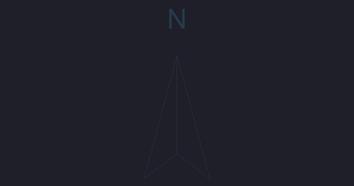 Open north arrow - CAD Block