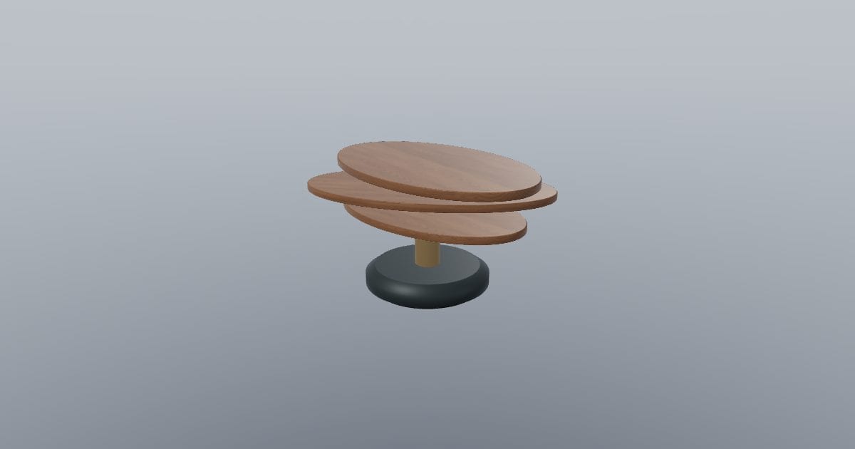 Orbit Layers - Rotating-Layer Coffee Table
