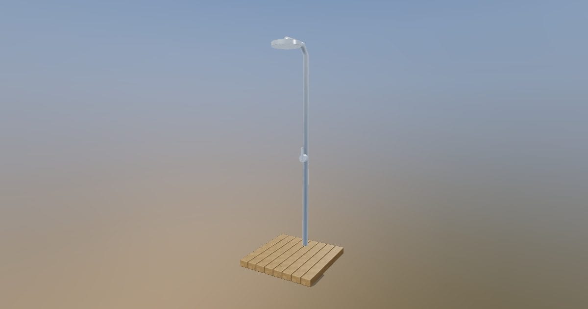 Outdoor shower - Original exterior model
