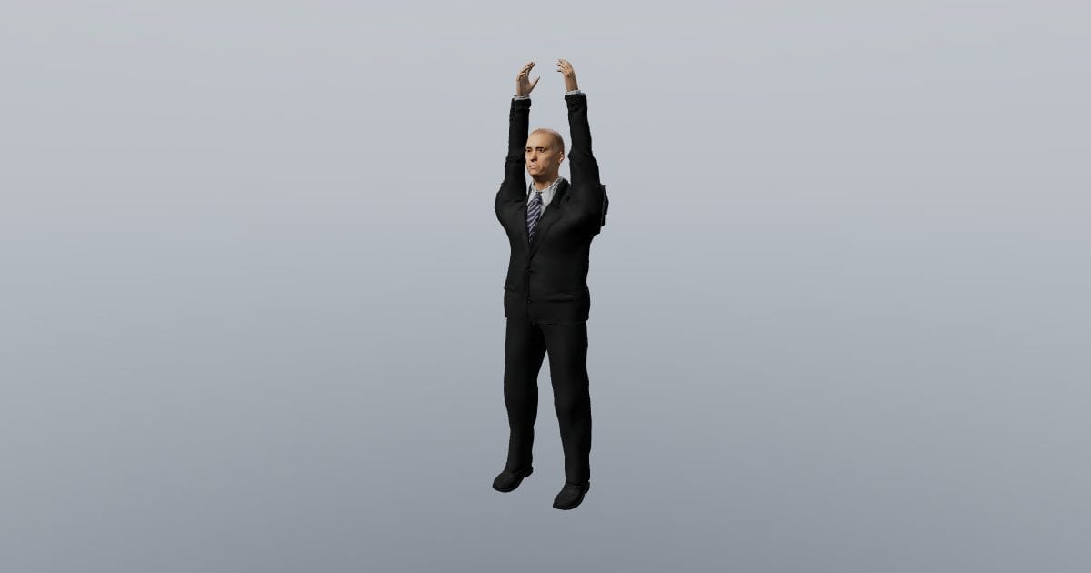 Overhead stretch - 3D Person, Stretching