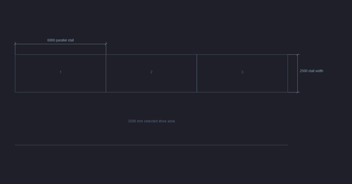Parallel parking layout - CAD Block