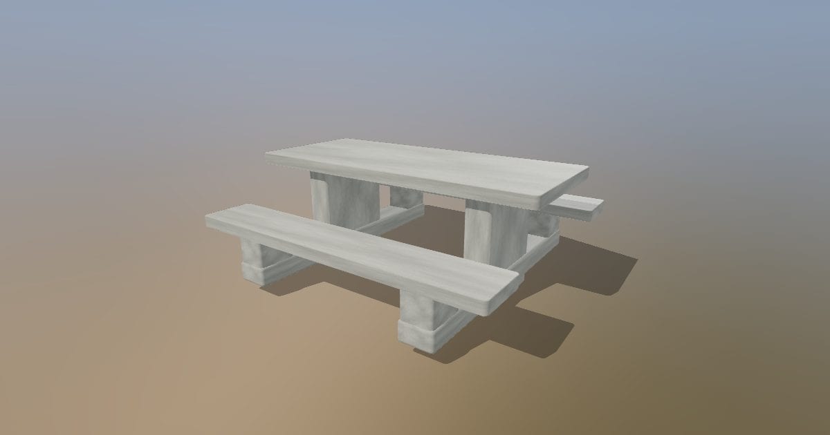 Park picnic set - Concrete Picnic Table