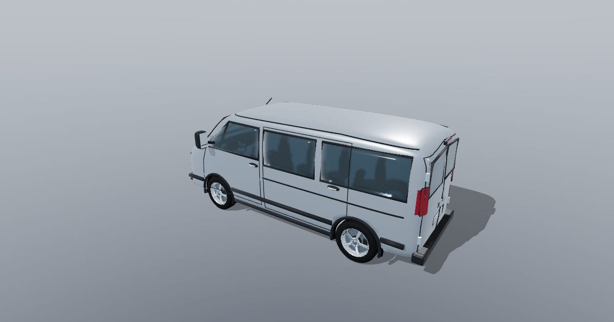 Passenger van with side windows
