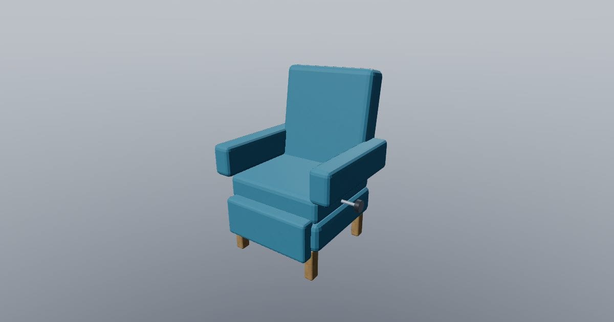 Patient room visitor recliner