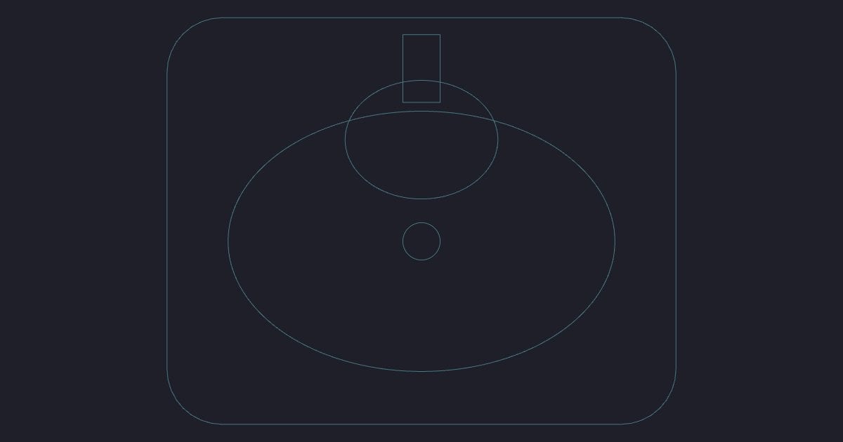 Pedestal basin plan - CAD Block