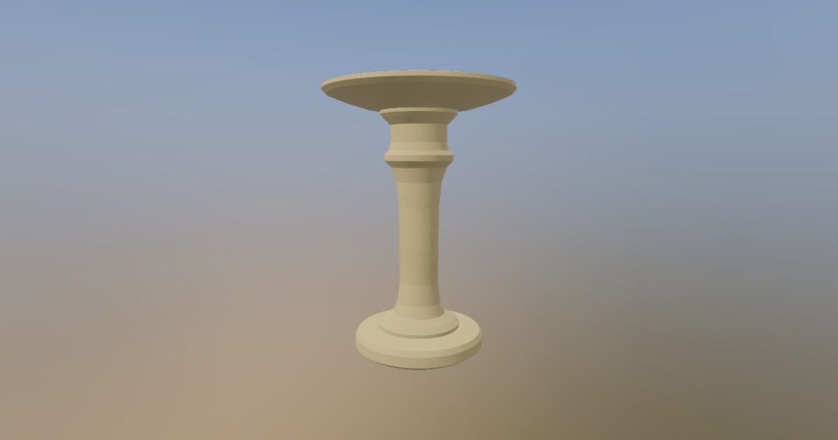 Pedestal bird bath