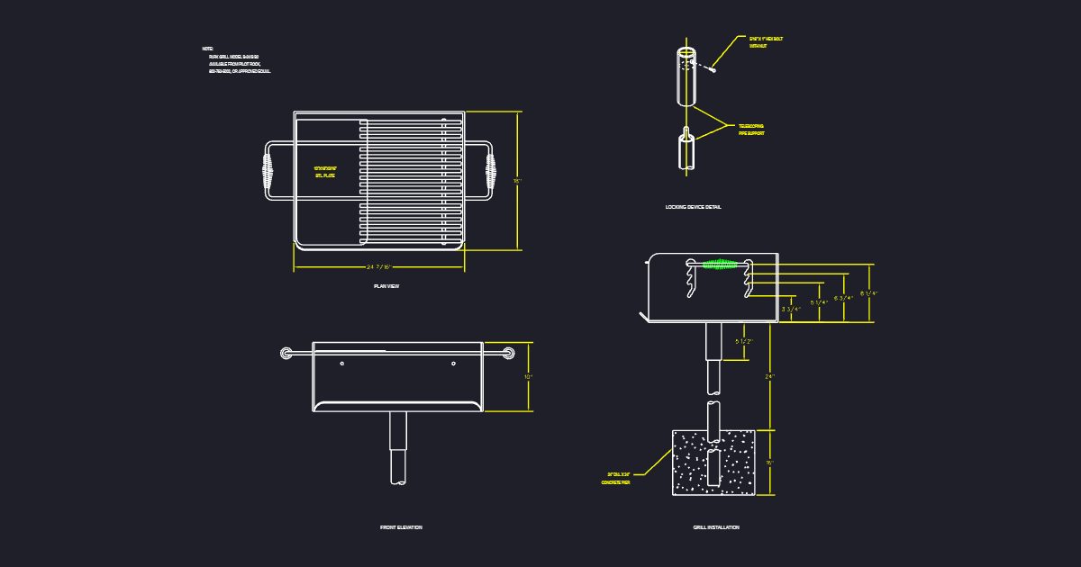 Pedestal Grill (USFS FRG3)