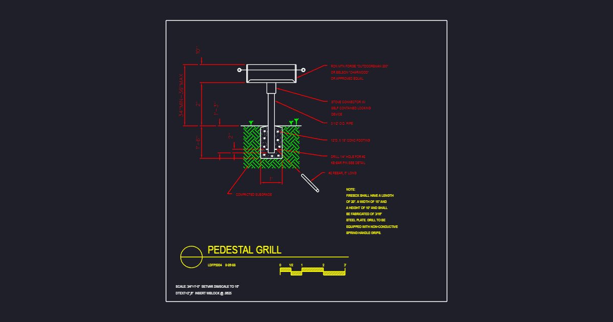 Pedestal Grill (USFS LDFP5004)