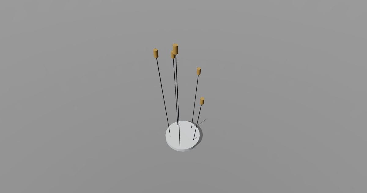Pendant cluster five - Original lighting CAD