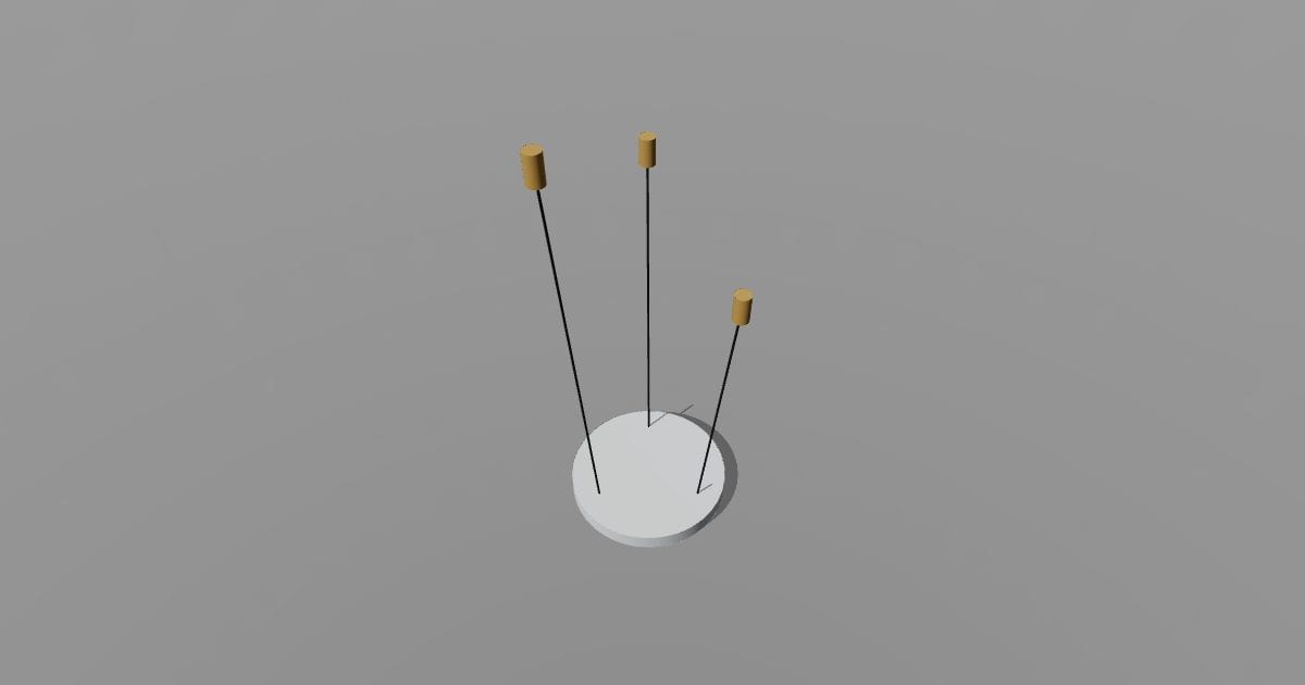 Pendant cluster three - Original lighting CAD