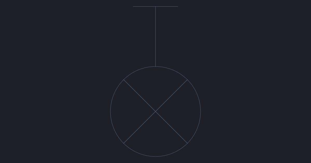 Pendant round luminaire - CAD Block