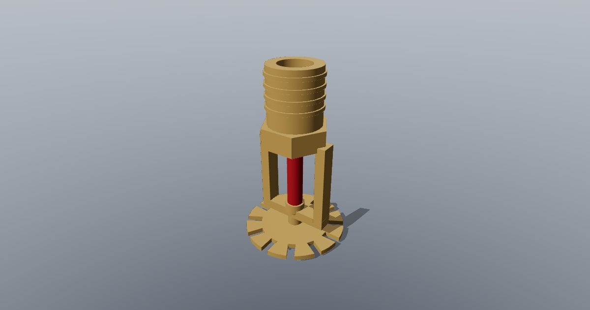 Pendant sprinkler head - Original MEP CAD