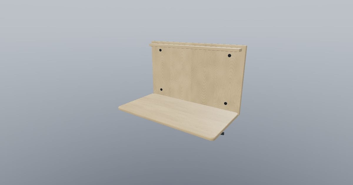 PERCH 90 - Wall Mounted Fold-Down Desk