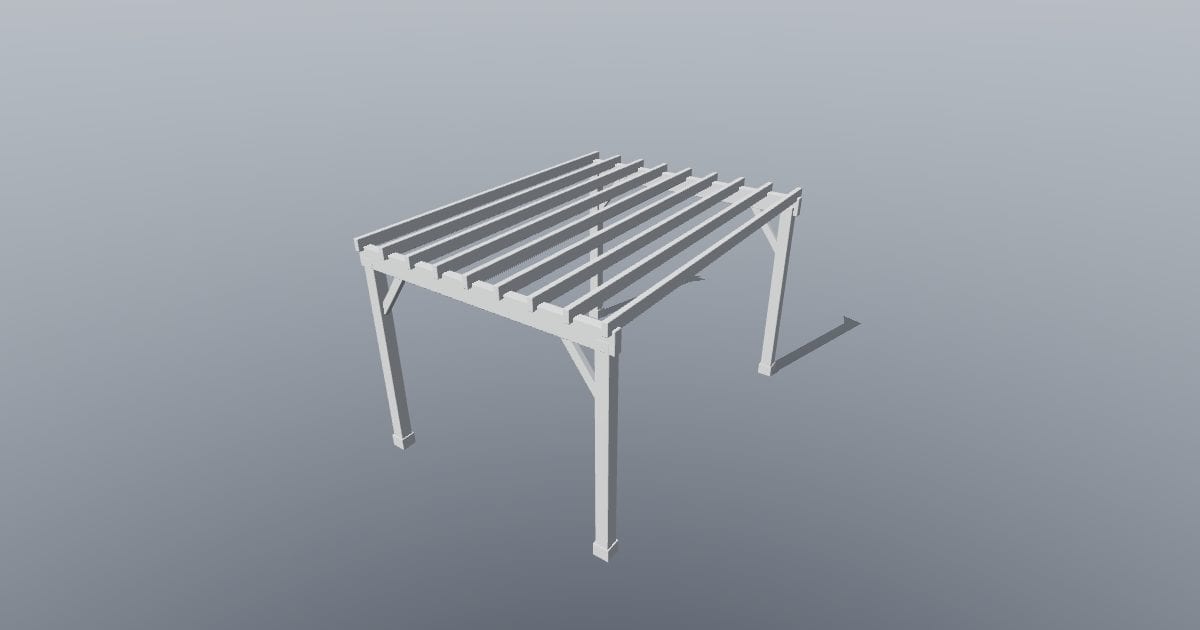 Pergola 3 x 4 m - Original exterior model (3MF)