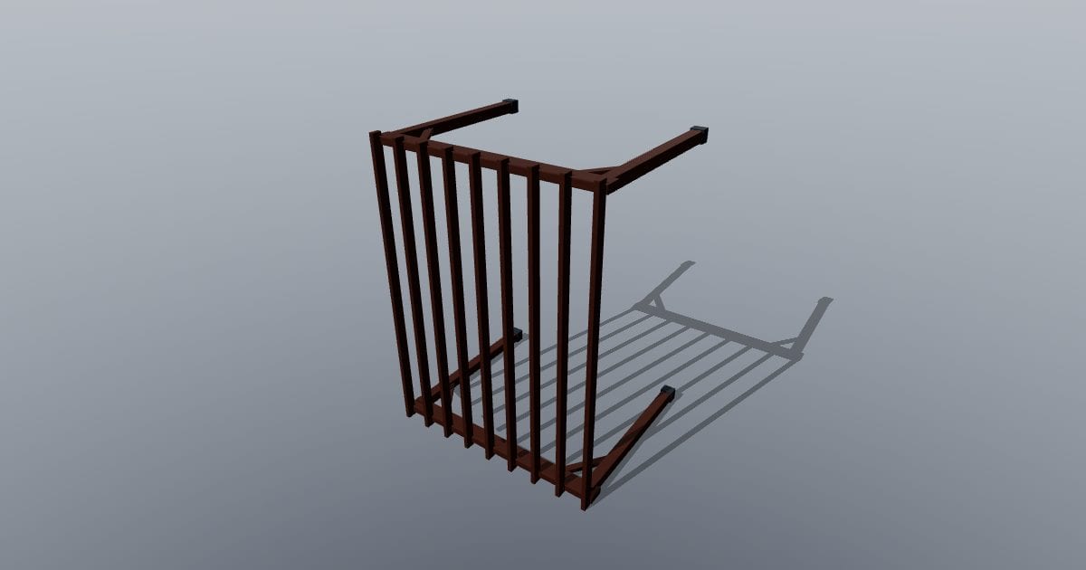 Pergola 3 x 4 m - Original exterior model (FBX)