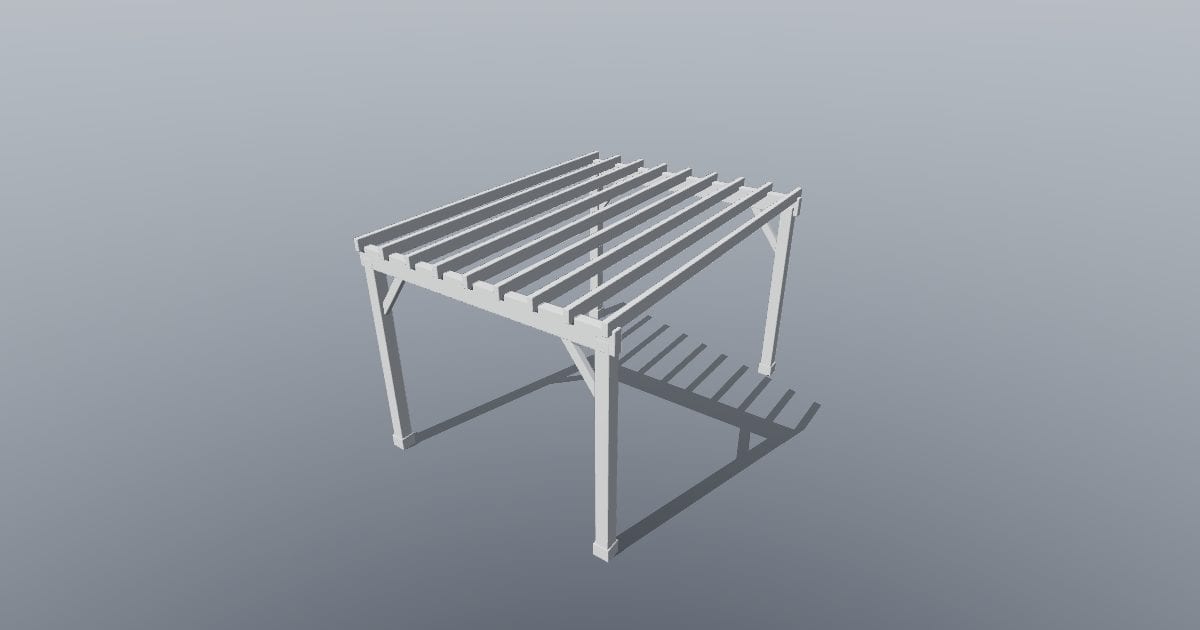 Pergola 3 x 4 m - Original exterior model (IFC)