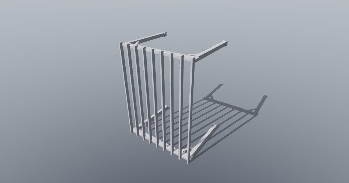 Pergola 3 x 4 m - Original exterior model (OBJ)