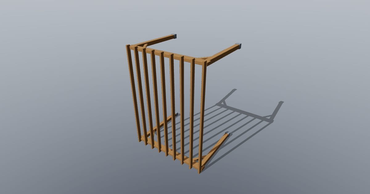 Pergola 3 x 4 m - Original exterior model (PLY)