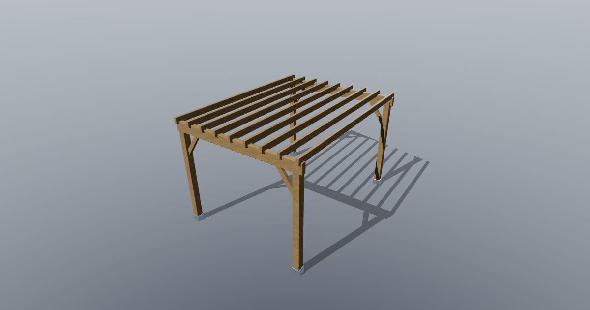 Pergola 3 x 4 m - Original exterior model (USDZ)