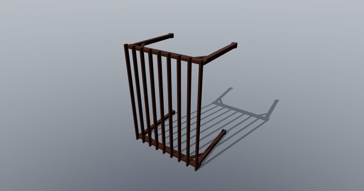 Pergola 3 x 4 m - Original exterior model (X3D)