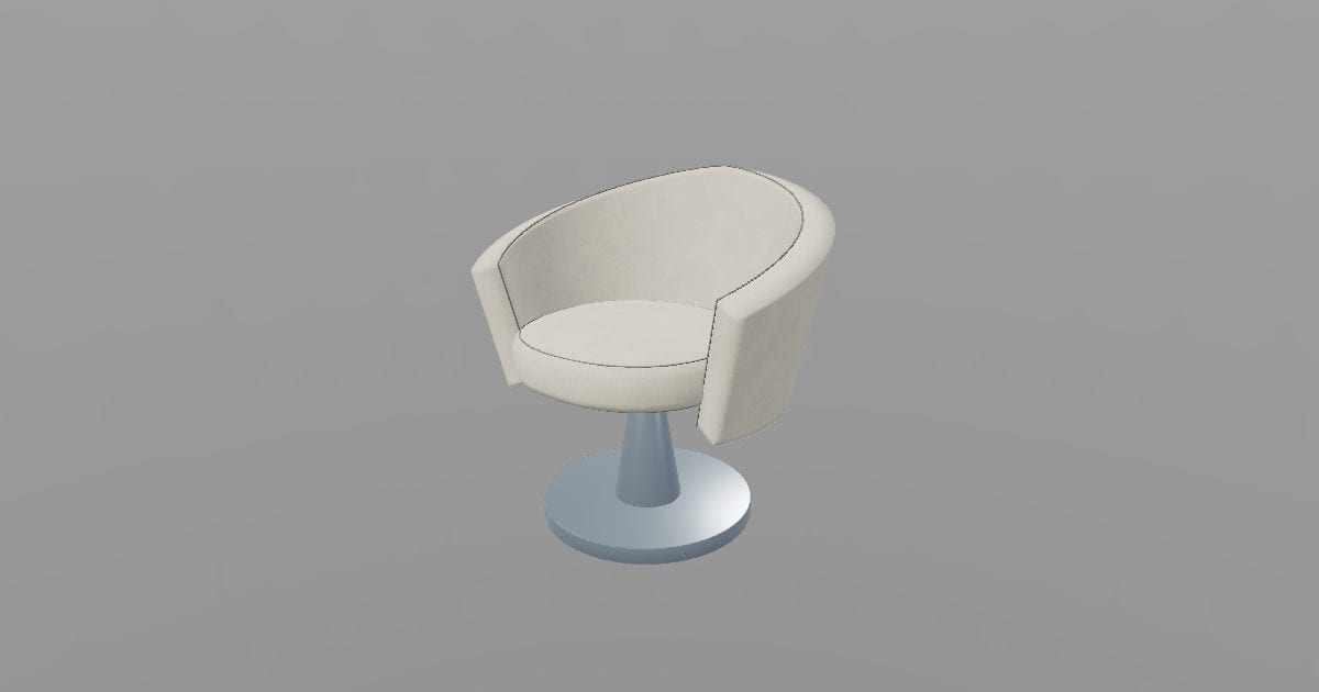 Petal - Shell Pedestal Armchair