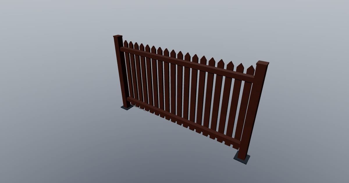 Picket fence - Original exterior CAD (FBX)