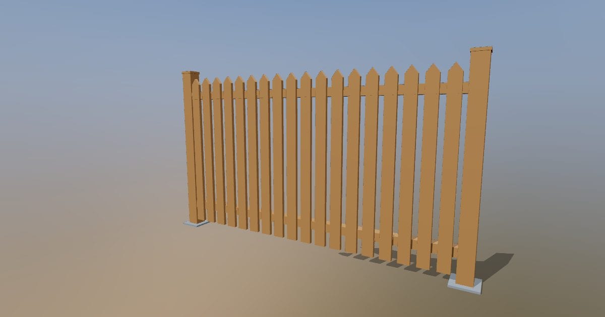 Picket fence - Original exterior CAD