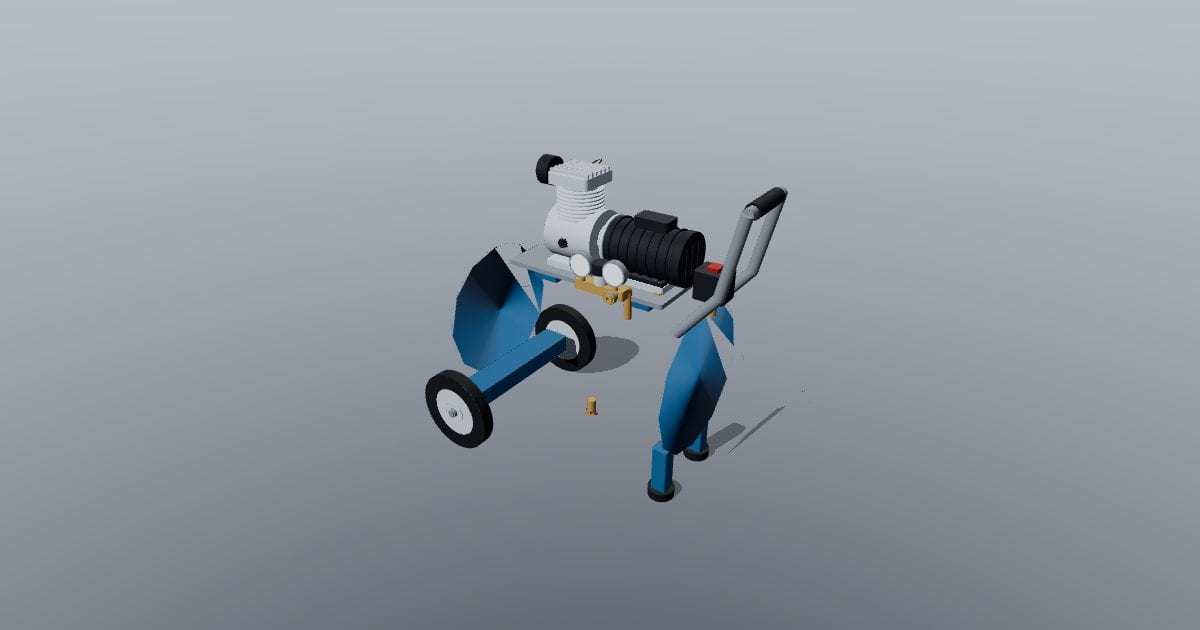 Piston air compressor, 50 litre receiver