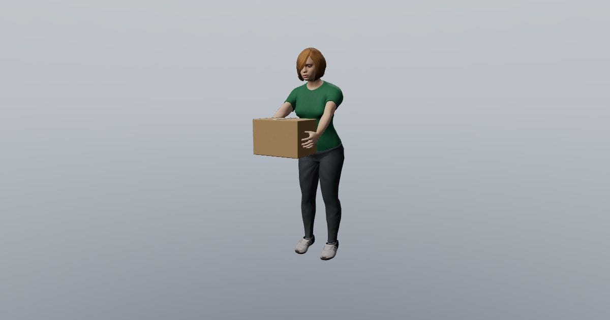 Placing an item ahead - 3D Person, Everyday tasks