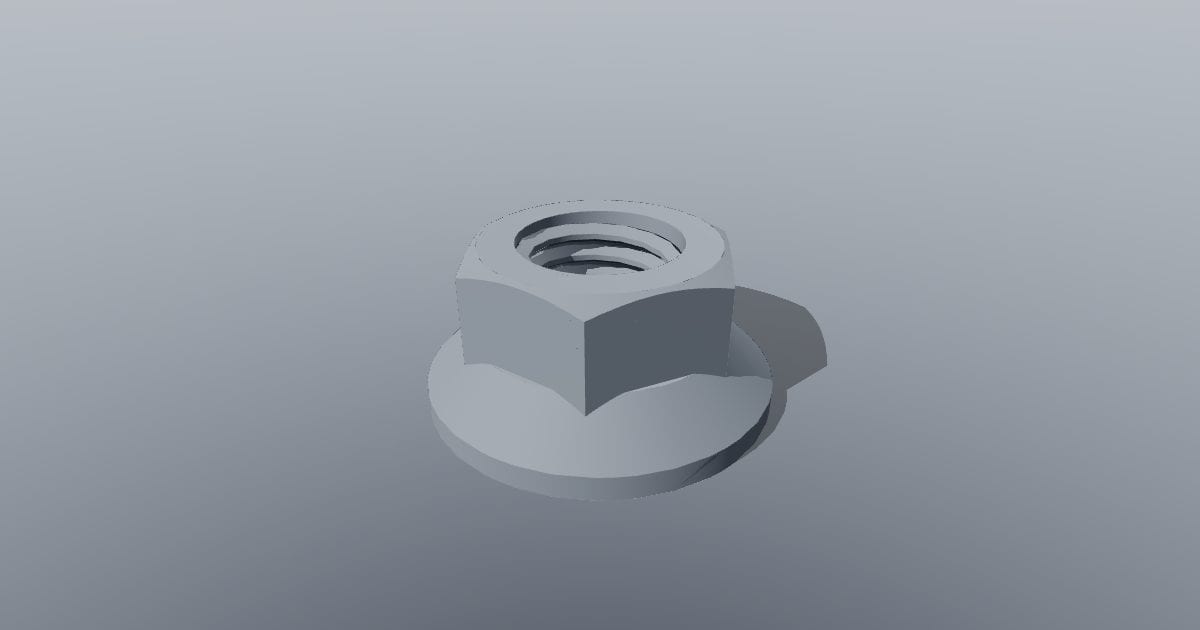 Plain flange nut M12