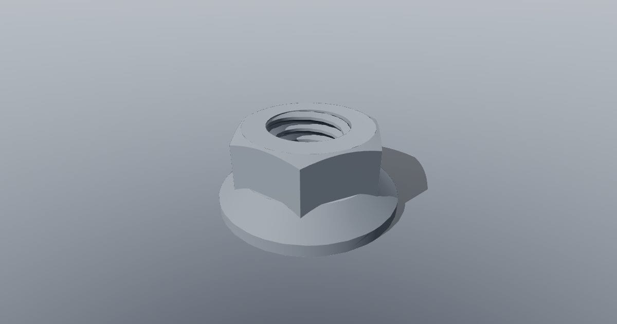 Plain flange nut M8