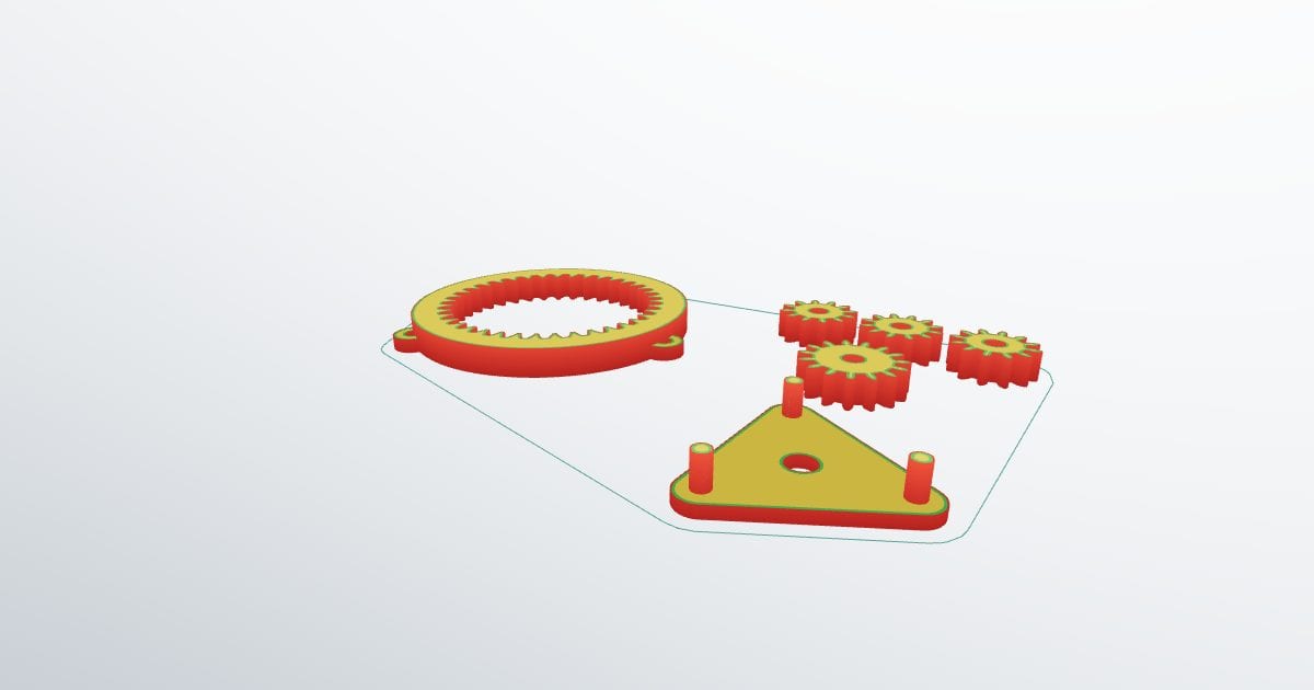 Planetary gear set (3D printer)