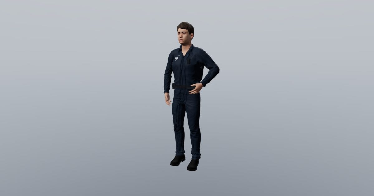 Police officer, standing - 3D Person, Emergency services