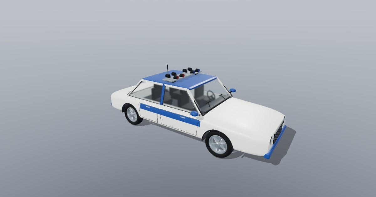 Police sedan with generic livery
