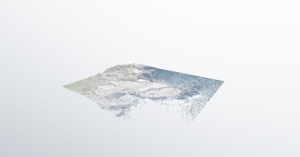 Portland Head lighthouse point, aerial LiDAR (E57)