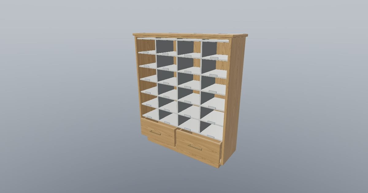 POST 24 - Mail Sorting Cabinet