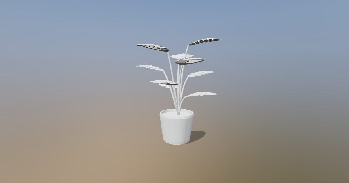 Potted split leaf monstera (3MF)
